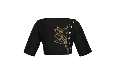 embroidered black blouse