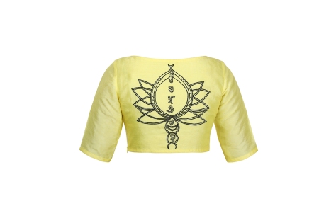 yellow embroidered blouse