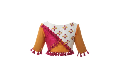 Tri coloured blouses online