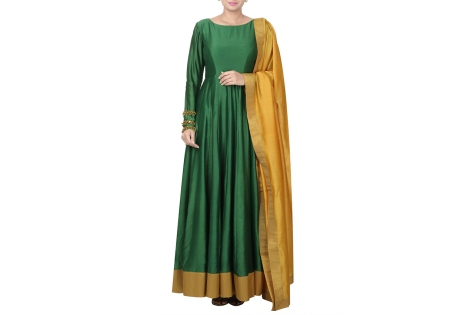 embroidered anarkali with dupatta